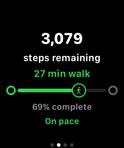 Nudge Apple Watch main countdown screen